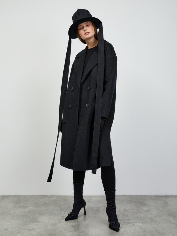 ZOOT.lab Черно преходно дамско палто от вълнена смес ZOOT.lab Kalita