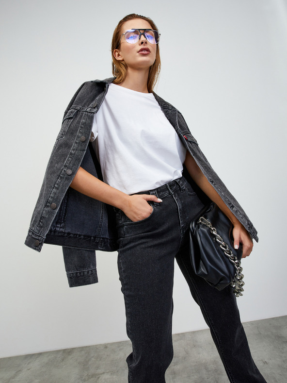 ZOOT.lab Черни дамски дънки с права кройка ZOOT.lab Quinn