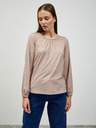 ZOOT.lab Бежова дамска основна риза с дълъг ръкав ZOOT.lab Luna
