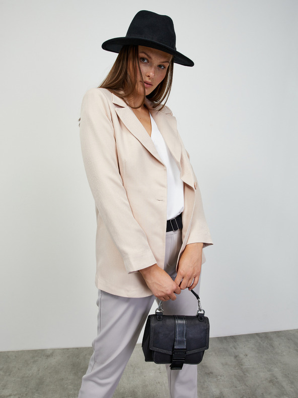 ZOOT.lab Светлосиви дамски панталони с колан ZOOT.lab Matylda