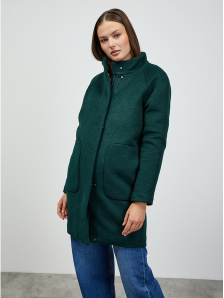 ZOOT.lab Тъмнозелено дамско палто от вълнена смес ZOOT.lab Tiffy