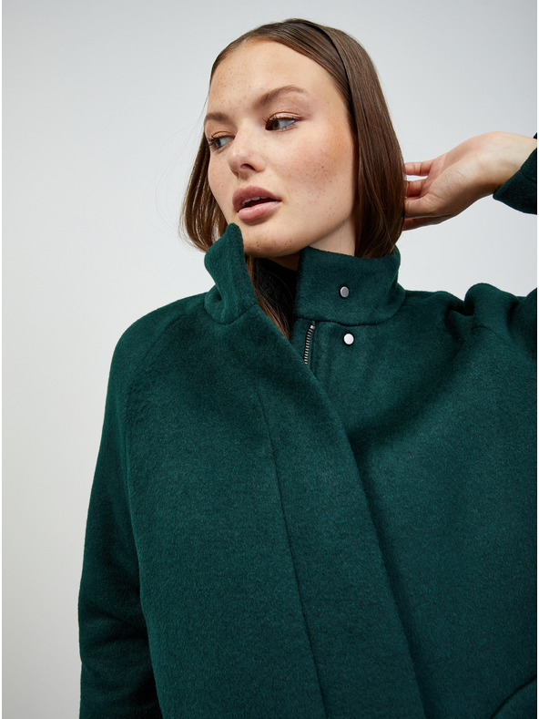 ZOOT.lab Тъмнозелено дамско палто от вълнена смес ZOOT.lab Tiffy