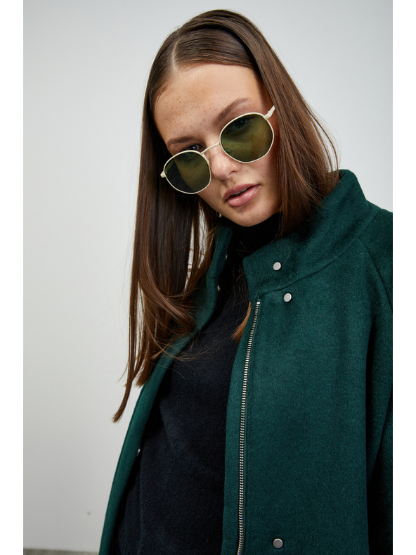 ZOOT.lab Тъмнозелено дамско палто от вълнена смес ZOOT.lab Tiffy