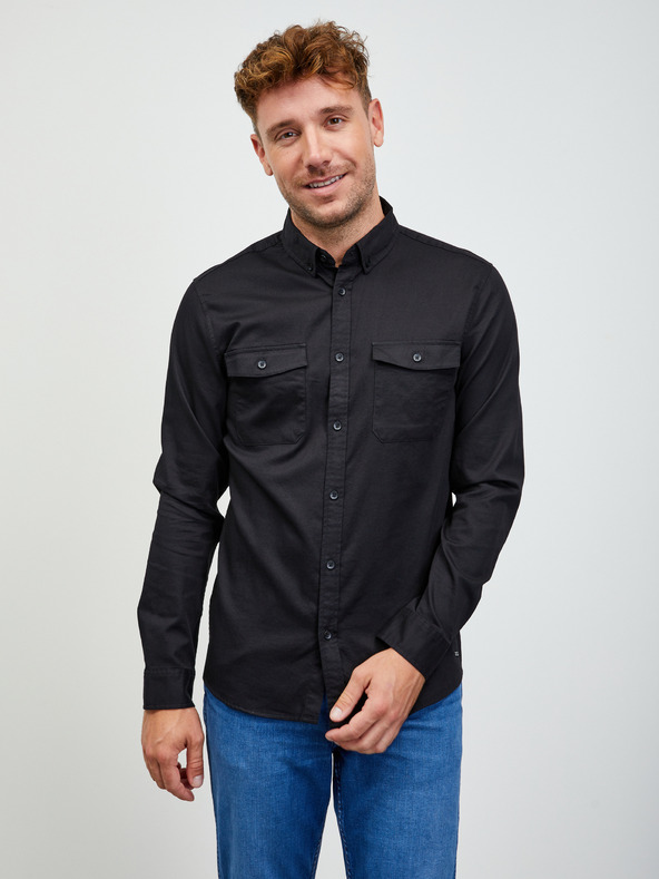 ZOOT.lab Черна мъжка риза ZOOT.lab Stanley