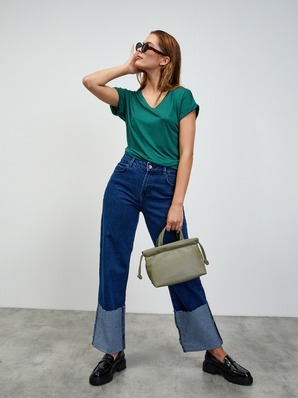 ZOOT.lab ZOOT.lab Adriana 3 зелена дамска основна тениска на райета