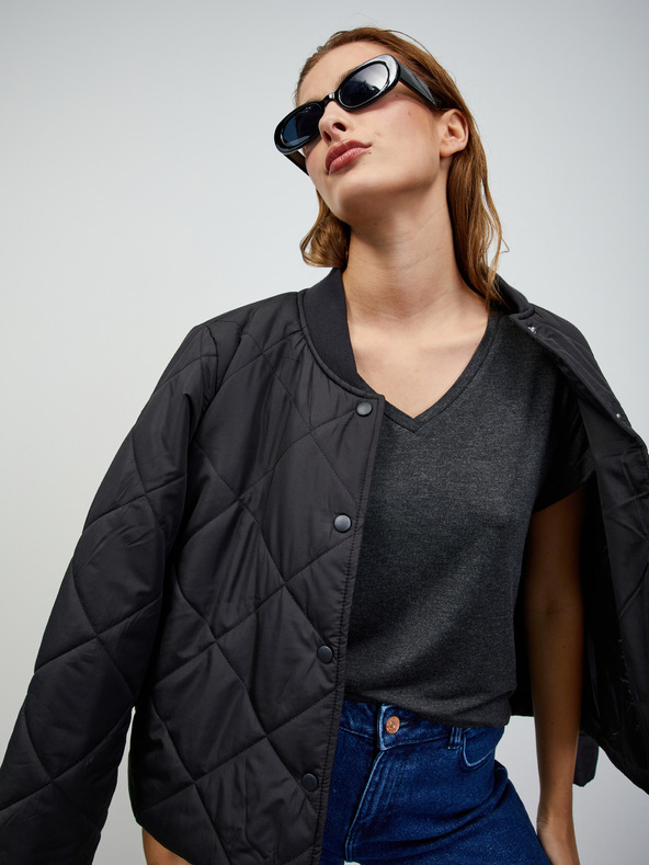 ZOOT.lab Тъмно сива дамска изпечена основна тениска ZOOT.lab Adriana 4