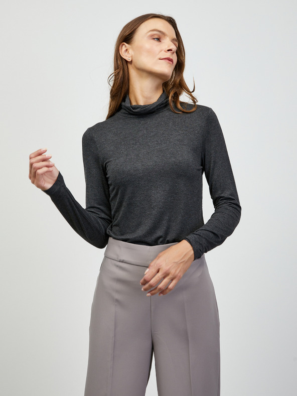 ZOOT.lab Тъмно сива дамска риза с ролка ZOOT.lab Alto