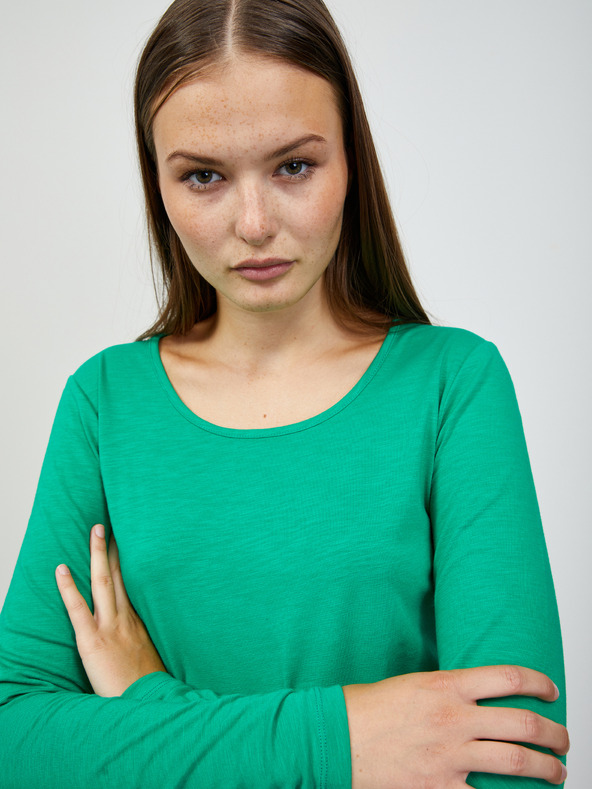 ZOOT.lab Зелена дамска основна тениска с дълъг ръкав ZOOT.lab Molly