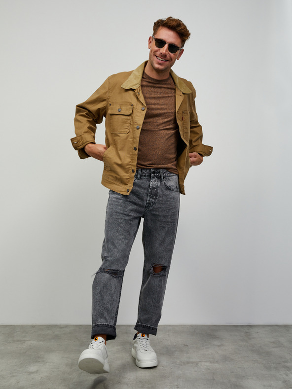 ZOOT.lab Кафява мъжка основна риза с тен ZOOT.lab Rex