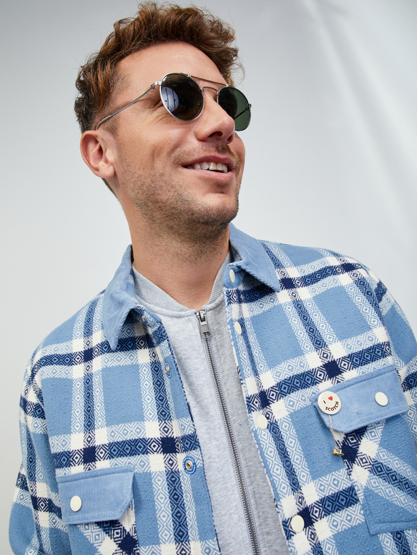 ZOOT.lab Светлосива мъжка основна блуза с цип ZOOT.lab Keanu