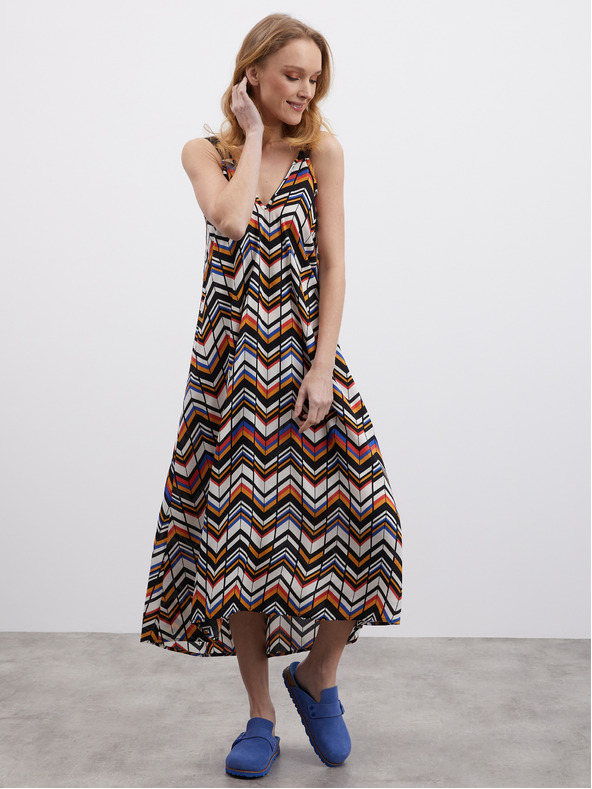 ZOOT.lab Бяло и черно дамско поло с шарки ZOOT.lab Nichel