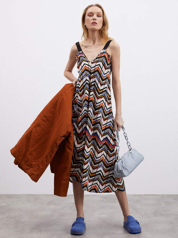 ZOOT.lab Бяло и черно дамско поло с шарки ZOOT.lab Nichel