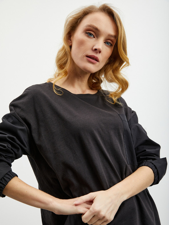 ZOOT.lab Черна дамска блуза ZOOT.lab Faye
