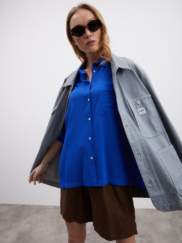 ZOOT.lab Синя дамска блуза с големи размери ZOOT.lab Rhiannon