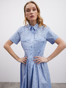 ZOOT.lab Светлосиня шарена дамска миди рокля с риза ZOOT.lab Reed