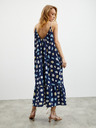 ZOOT.lab Тъмно синя дамска шарена макси рокля с къдрички ZOOT.lab Grete