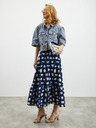 ZOOT.lab Тъмно синя дамска шарена макси рокля с къдрички ZOOT.lab Grete