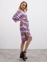 ZOOT.lab Розово-лилава дамска шарена рокля с волан ZOOT.lab Fifi