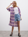ZOOT.lab Розово-лилава дамска шарена рокля с волан ZOOT.lab Fifi