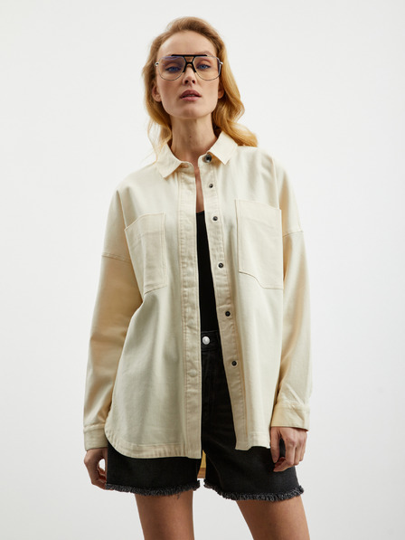 ZOOT.lab Кремава дамска oversize риза ZOOT.lab Becca