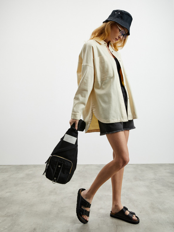 ZOOT.lab Кремава дамска oversize риза ZOOT.lab Becca