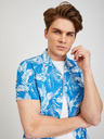 ZOOT.lab Синя мъжка шарена риза с къс ръкав ZOOT.lab Darrel