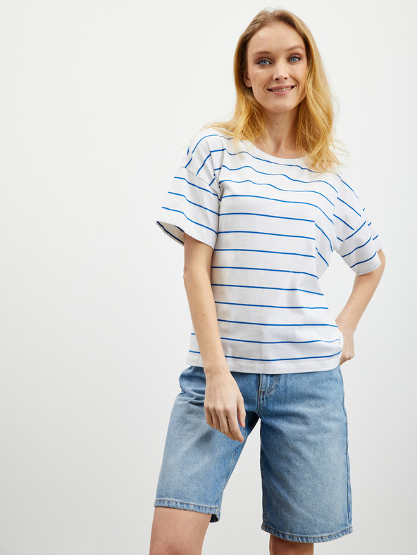 ZOOT.lab Бяла дамска тениска на райета ZOOT.lab Floss