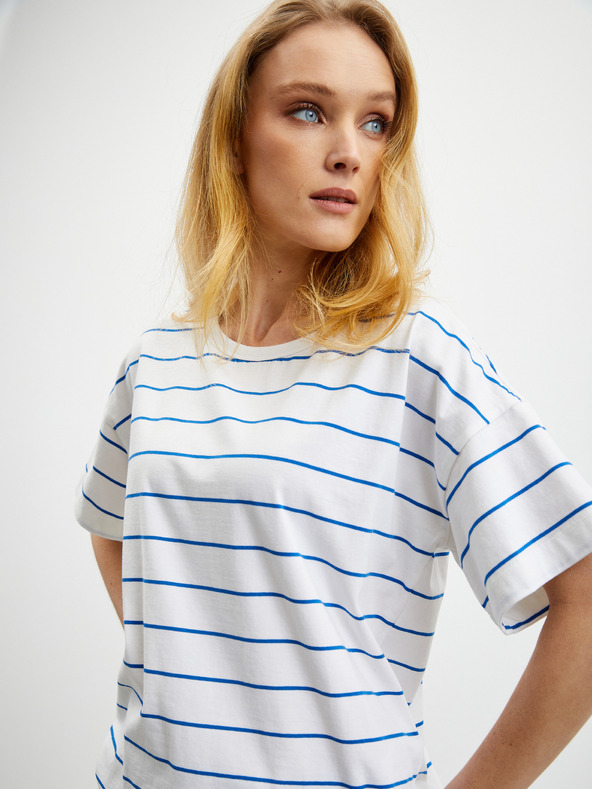 ZOOT.lab Бяла дамска тениска на райета ZOOT.lab Floss