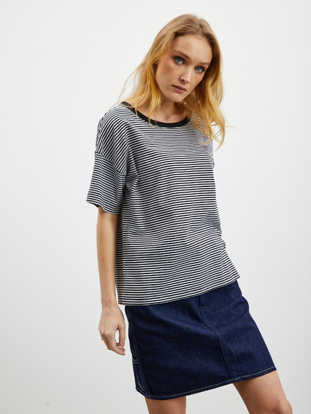 ZOOT.lab Черна дамска раирана тениска ZOOT.lab Floss