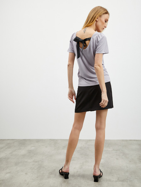 ZOOT.lab Светлосива дамска тениска с връзки на гърба ZOOT.lab Romy