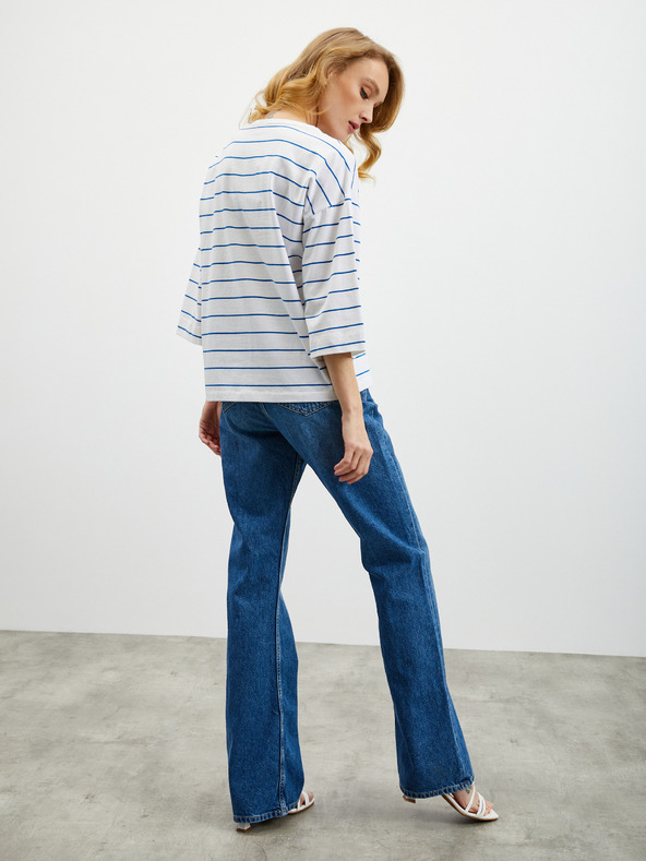 ZOOT.lab Бяла дамска тениска на райета ZOOT.lab Dolly