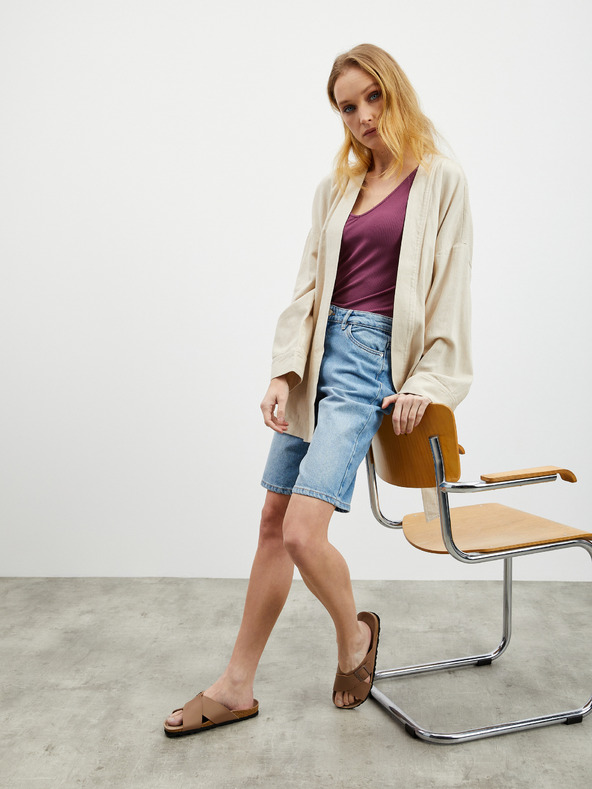 ZOOT.lab Лилаво дамско оребрено боди ZOOT.lab Olga