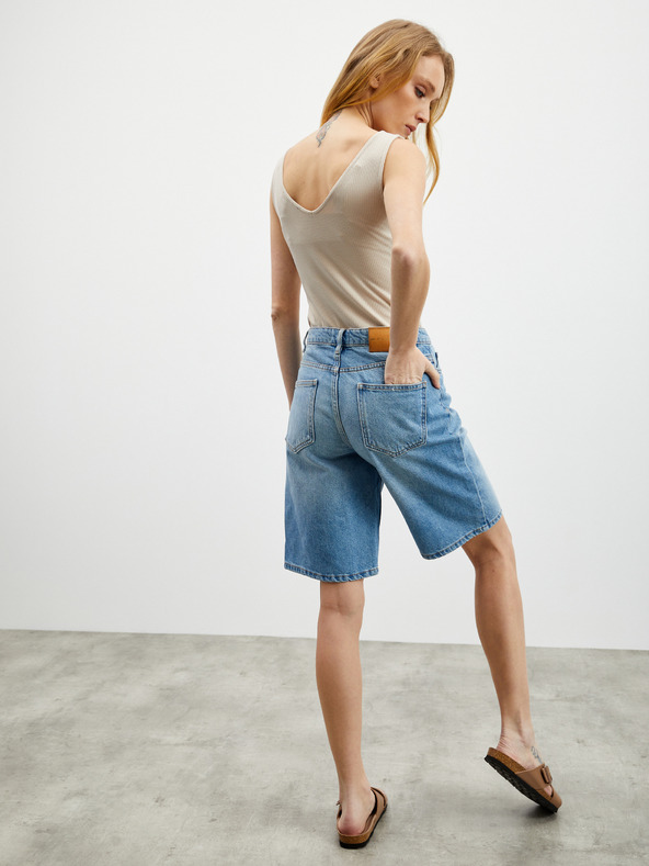 ZOOT.lab Светлокафяво дамско оребрено боди ZOOT.lab Olga