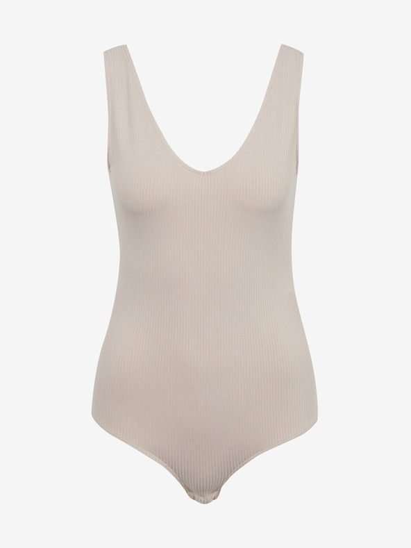 ZOOT.lab Светлокафяво дамско оребрено боди ZOOT.lab Olga