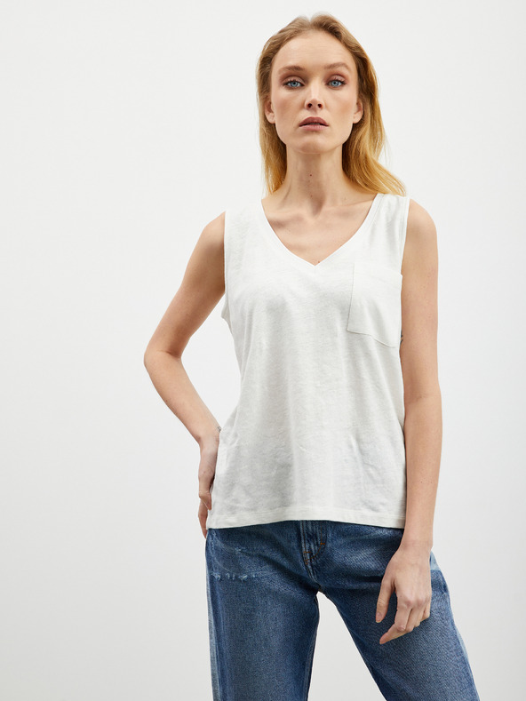 ZOOT.lab Бял дамски ленен потник ZOOT.lab Josi