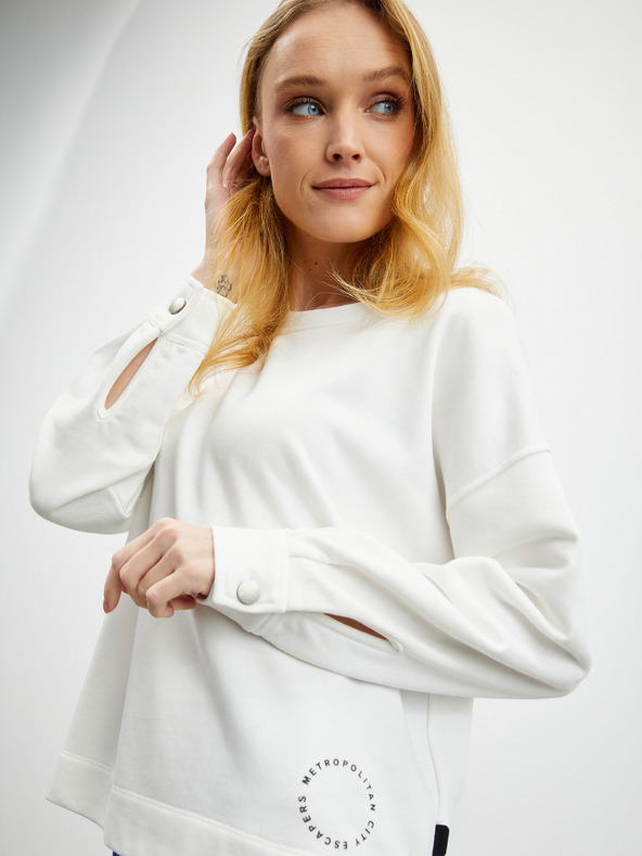 ZOOT.lab Бял дамски суитчър с голям размер ZOOT.lab Alisun