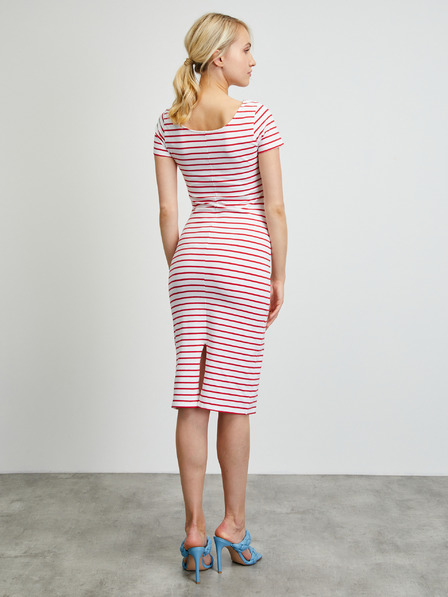 ZOOT.lab Червено-бяла раирана основна рокля ZOOT.lab Junne