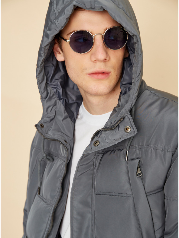 ZOOT.lab Сиво мъжко ватирано зимно яке ZOOT.lab