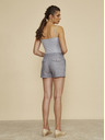 ZOOT.lab Сиви дамски къси панталони на райета с лен ZOOT.lab Jade