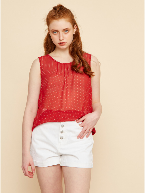 ZOOT.lab Червена блуза на точки ZOOT.lab Tina
