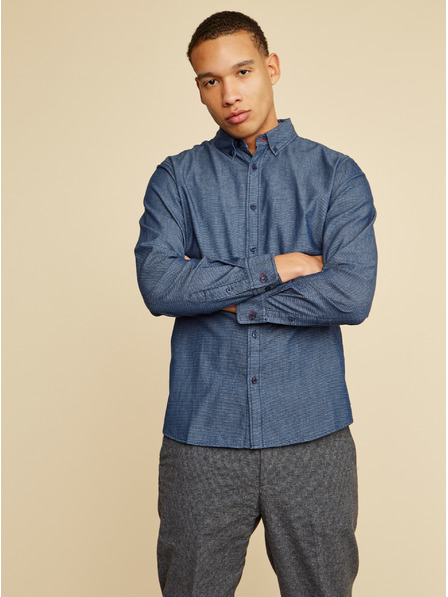 ZOOT.lab Синя мъжка риза ZOOT.lab Aiden