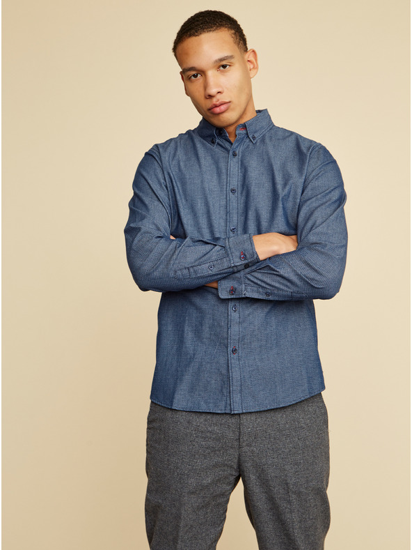 ZOOT.lab Синя мъжка риза ZOOT.lab Aiden