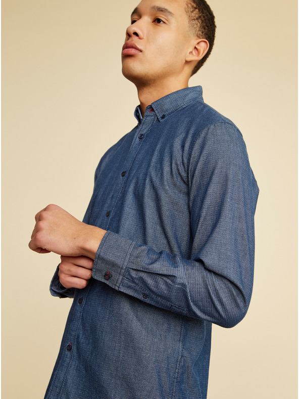 ZOOT.lab Синя мъжка риза ZOOT.lab Aiden