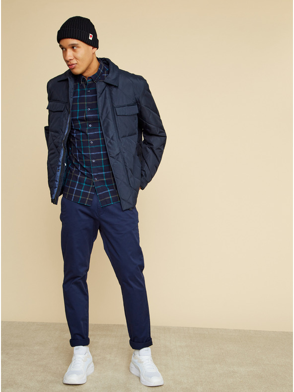 ZOOT.lab Тъмносиня мъжка карирана риза ZOOT.lab Aiden