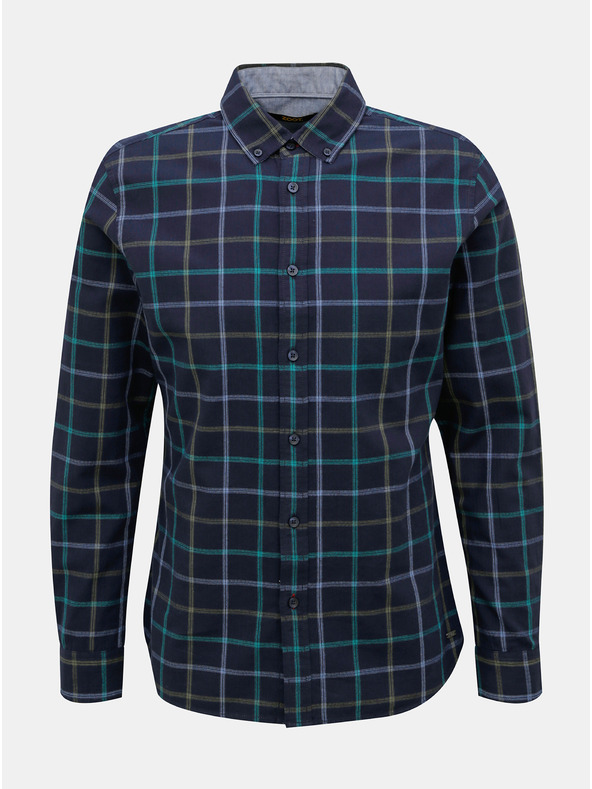 ZOOT.lab Тъмносиня мъжка карирана риза ZOOT.lab Aiden