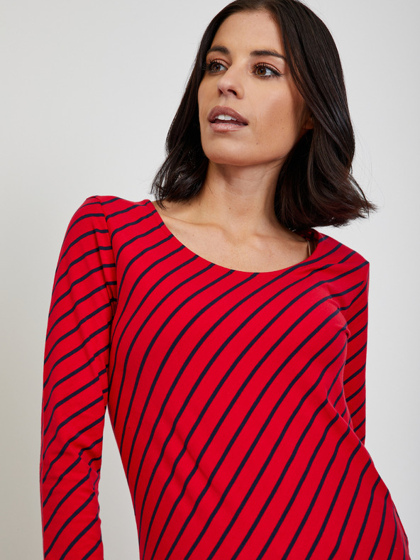 ZOOT.lab Червена дамска риза на райета ZOOT.lab Karin