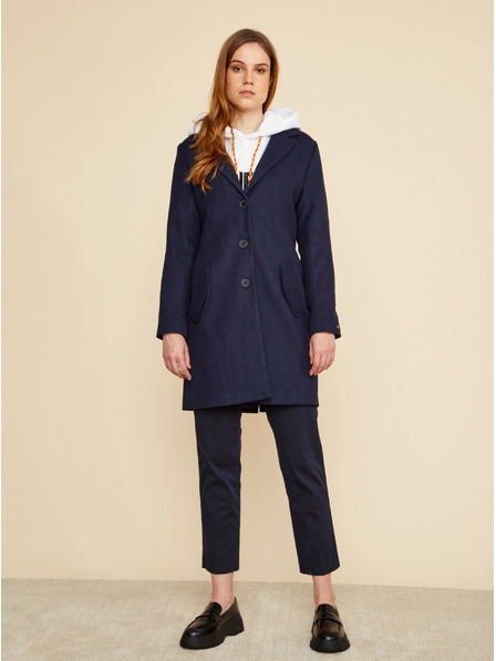 ZOOT.lab Тъмносиньо дамско палто от вълнена смес ZOOT.lab Klara