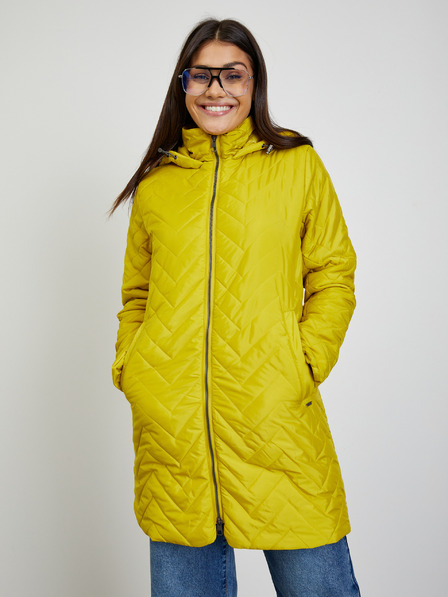 ZOOT.lab Зелено и жълто дамско ватирано палто ZOOT.lab Molly