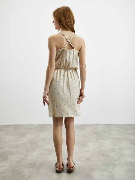 ZOOT.lab Бежова шарена рокля ZOOT.lab Rosemary