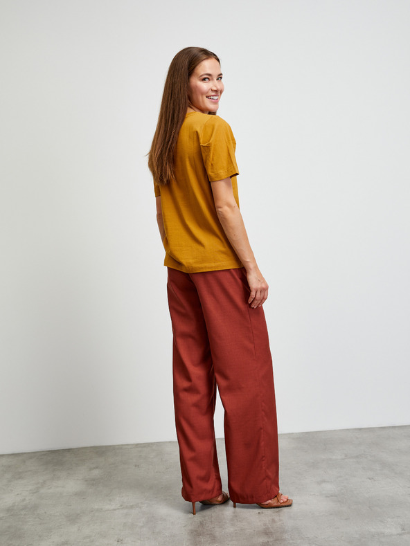 ZOOT.lab Горчица основна тениска с къс ръкав METROOPOLIS от ZOOT.lab Leora